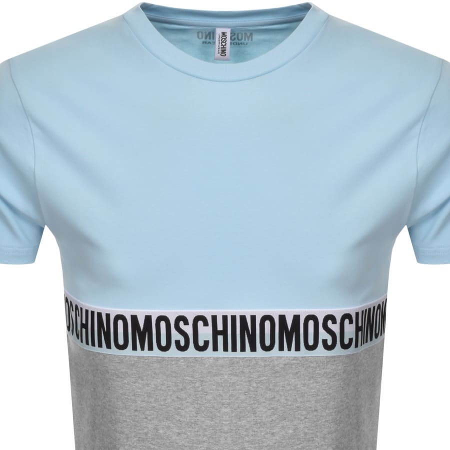 Alternative Image for ProductMoschino Taped Logo Short Sleeved T Shirt Blue2